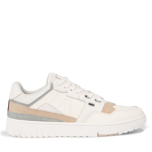 Sneakers Tommy Hilfiger Th Basket Better Ii Lth Mix FM0FM04794 Weathered White AC0 - Chaussures.fr - Modalova