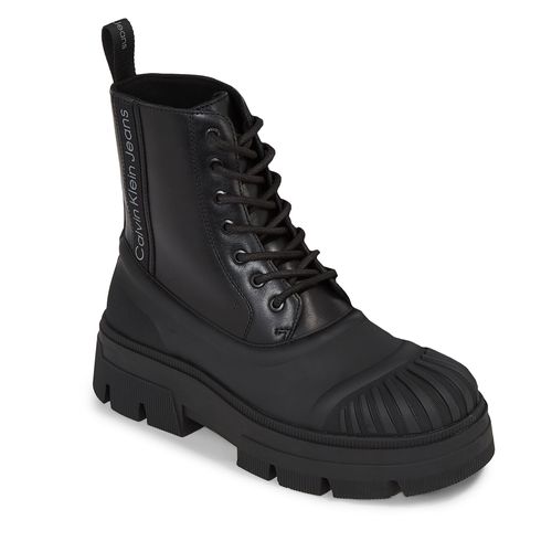 Boots Calvin Klein Jeans Chunky Combat Lace Up Boot YM0YM00814 Triple Black 0GT - Chaussures.fr - Modalova