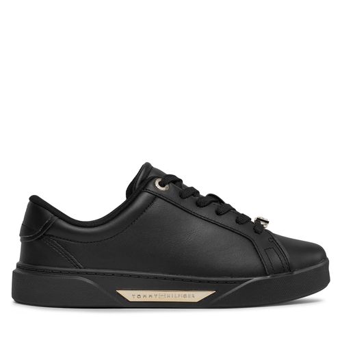 Sneakers Tommy Hilfiger Golden Hw Court Sneaker FW0FW07702 Black BDS - Chaussures.fr - Modalova
