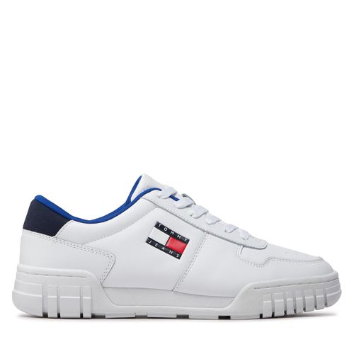 Sneakers Tommy Jeans Retro Leather Cupsole EM0EM01068 White YBR - Chaussures.fr - Modalova