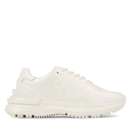 Sneakers Calvin Klein Jeans Chunky Runner Low Lace Mono Wn YW0YW01129 Creamy White Pearlized 02W - Chaussures.fr - Modalova