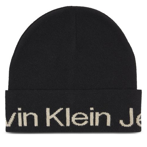 Bonnet Calvin Klein Jeans Logo Beanie K60K611271 Noir - Chaussures.fr - Modalova