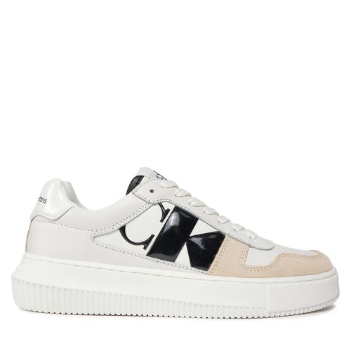 Sneakers Calvin Klein Chunky Cupsole Low Mix Nbs Dc YW0YW01415 Bright White/Creamy White/Black - Chaussures.fr - Modalova
