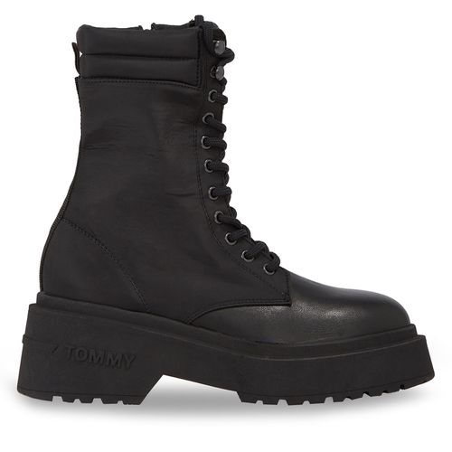 Bottines Tommy Jeans Tjw Lace Up Padded Boot EN0EN02405 Black BDS - Chaussures.fr - Modalova