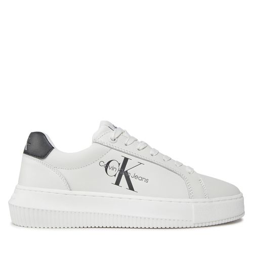 Sneakers Calvin Klein Jeans Chunky Cupsole Laceup Mon Lth Wn YW0YW00823 Bright White/Black 0LB - Chaussures.fr - Modalova