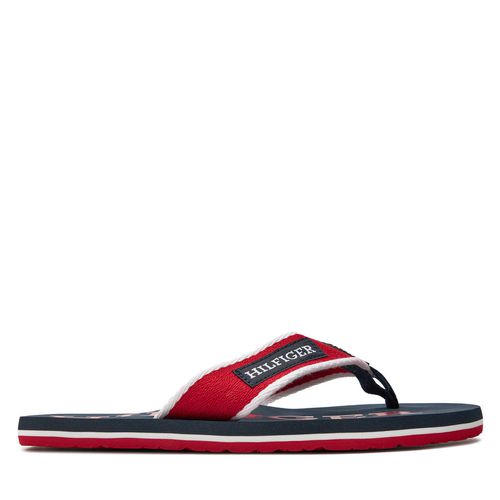 Tongs Tommy Hilfiger Patch Hilfiger Beach Sandal FM0FM05024 Primary Red XLG - Chaussures.fr - Modalova
