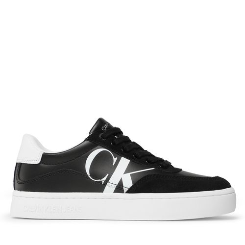 Sneakers Calvin Klein Jeans Classic Cupsole Laceup Mix Lth YW0YW01057 Black/Bright White/Silver BEH - Chaussures.fr - Modalova