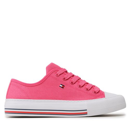 Sneakers Tommy Hilfiger Low Cut Lace-Up T3A9-32677-0890313 S Rose - Chaussures.fr - Modalova