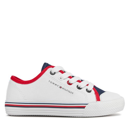Sneakers Tommy Hilfiger Low Cut Up Sneaker T3X9-33325-0890 M White/Blue/Red Y003 - Chaussures.fr - Modalova