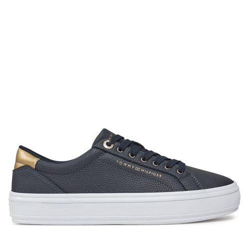 Sneakers Tommy Hilfiger Essential Vulc Leather Sneaker FW0FW07778 Space Blue DW6 - Chaussures.fr - Modalova
