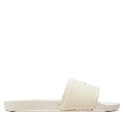 Mules / sandales de bain Calvin Klein Jeans Slide Institutional Metallic YM0YM01018 Gris - Chaussures.fr - Modalova