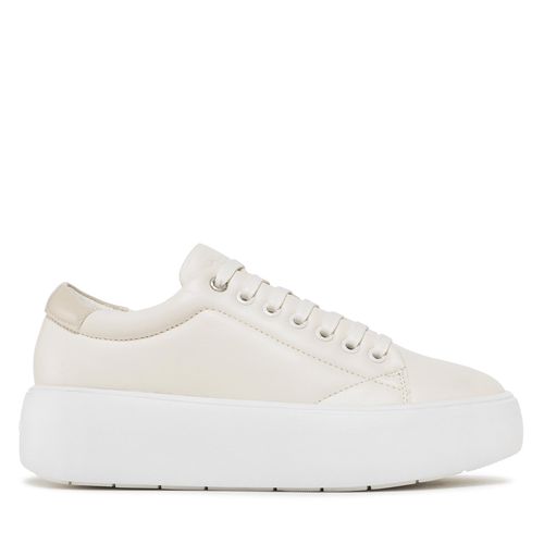 Sneakers Calvin Klein Bubble Cupsole Lace Up HW0HW01356 Marshmallow/Feather Gray 0K6 - Chaussures.fr - Modalova