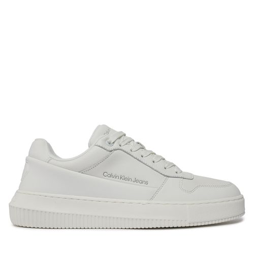 Sneakers Calvin Klein Jeans Chunky Cupsole Low Lth In Sat YM0YM00873 Triple Bright White 0K4 - Chaussures.fr - Modalova