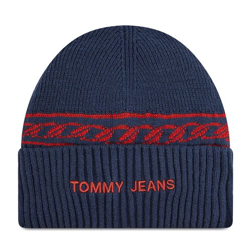 Bonnet Tommy Jeans Tjw Beanie AW0AW10710 Bleu marine - Chaussures.fr - Modalova