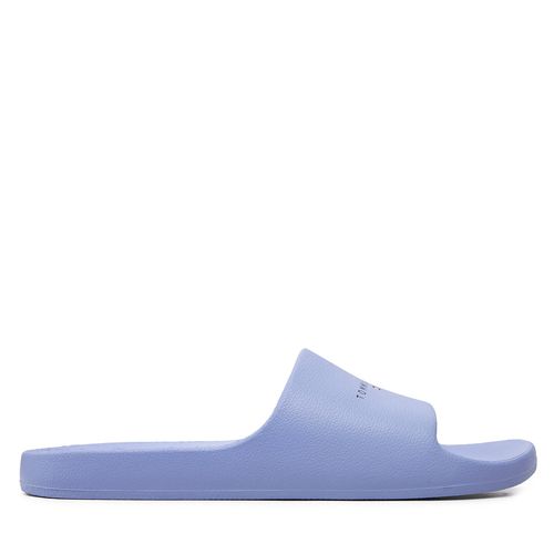 Mules / sandales de bain Tommy Jeans Tjw Printed Pu Pool Slide EN0EN02693 Bleu marine - Chaussures.fr - Modalova