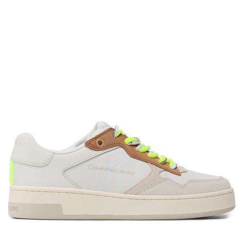 Sneakers Calvin Klein Jeans Basket Cupsole Fluo Contrast YW0YW00920 White/Ancient White 0LA - Chaussures.fr - Modalova
