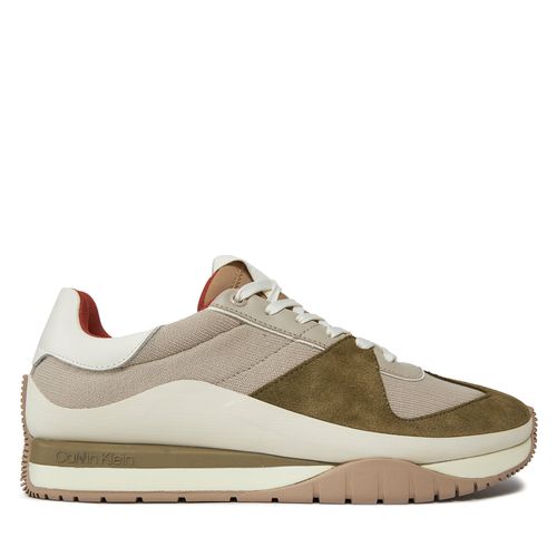 Sneakers Calvin Klein Low Top Lace Up HM0HM01286 Travertine/Delta Green/Feather Grey 0H8 - Chaussures.fr - Modalova