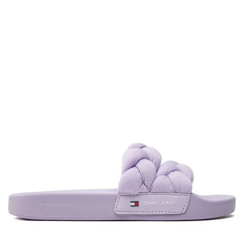 Mules / sandales de bain Tommy Jeans Tjw Braided Slide EN0EN02450 Violet - Chaussures.fr - Modalova