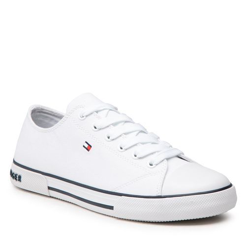 Sneakers Tommy Hilfiger Low Cut Lace-Up Sneaker T3X4-32207-0890 S White 100 - Chaussures.fr - Modalova