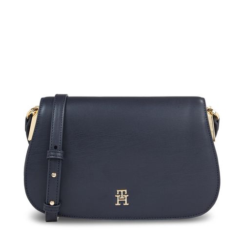 Sac à main Tommy Hilfiger Th Spring Chic Flap Crossover AW0AW15974 Space Blue DW6 - Chaussures.fr - Modalova