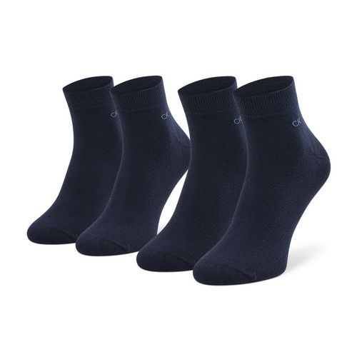 Lot de 2 paires de chaussettes basses Calvin Klein 701218706 Bleu marine - Chaussures.fr - Modalova