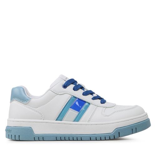 Sneakers Tommy Hilfiger Flag Low Cut Lace-Up Sneaker T3X9-32869-1355 S White/Sky Blue/Royal Y254 - Chaussures.fr - Modalova