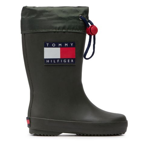Bottes de pluie Tommy Hilfiger Rain Boot T3X6-30766-0047 M Military Green - Chaussures.fr - Modalova