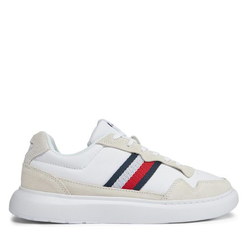 Sneakers Tommy Hilfiger Light Cupsole Lth Mix Stripes FM0FM04889 White YBS - Chaussures.fr - Modalova