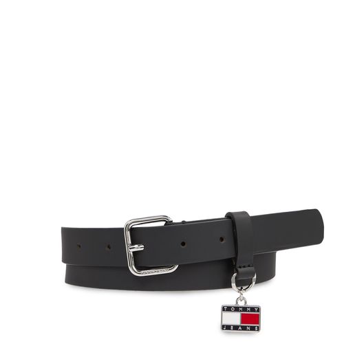 Ceinture Tommy Jeans Tjw Hanging Plaque Leather 2.5 AW0AW15483 Noir - Chaussures.fr - Modalova