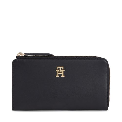 Portefeuille grand format Tommy Hilfiger Th Feminine Large Slim Wallet AW0AW14890 BDS - Chaussures.fr - Modalova