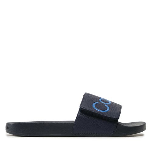 Mules / sandales de bain Calvin Klein Adj Pool Slide Pu HM0HM00957 Bleu marine - Chaussures.fr - Modalova