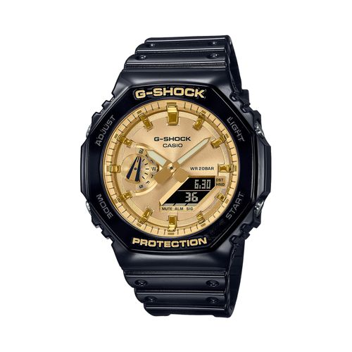 Montre G-Shock Octagon GA-2100GB-1AER Black/Gold - Chaussures.fr - Modalova