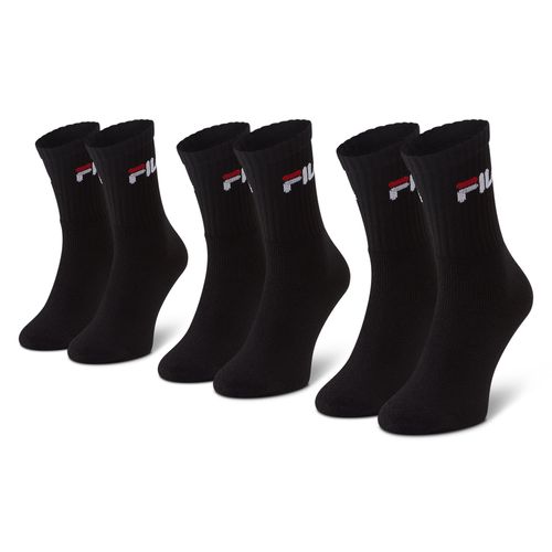 Lot de 3 paires de chaussettes hautes unisexe Fila F9505 Noir - Chaussures.fr - Modalova