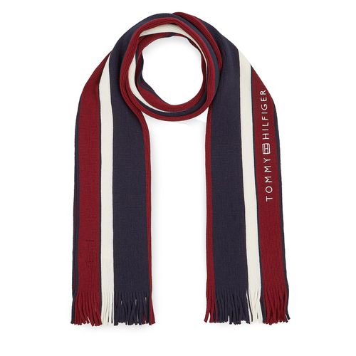 Écharpe Tommy Hilfiger Corporate Raschelle Scarf AM0AM11493 Bleu marine - Chaussures.fr - Modalova