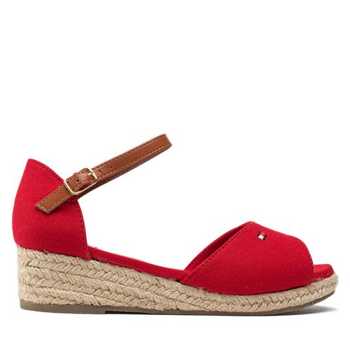 Espadrilles Tommy Hilfiger Rope Wedge Sandal T3A7-32185-0048 S Red 300 - Chaussures.fr - Modalova