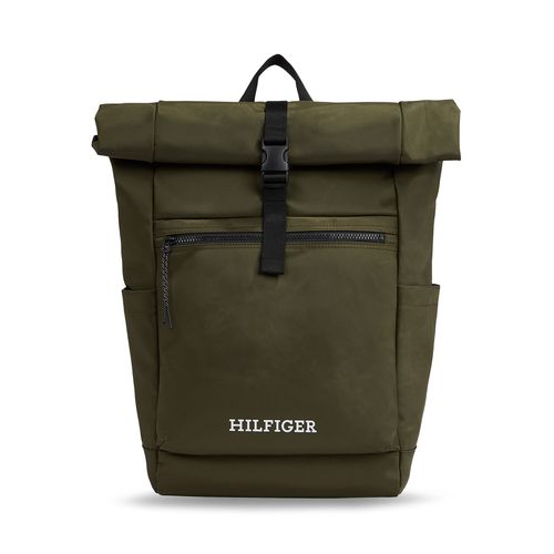 Sac à dos Tommy Hilfiger Th Monotype Rolltop Backpack AM0AM11549 Army Green RBN - Chaussures.fr - Modalova