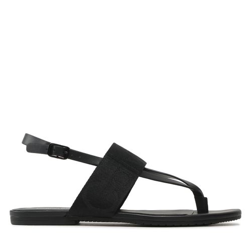 Sandales Calvin Klein Jeans Flat Sandal Toepost Webbing YW0YW00956 Black BDS - Chaussures.fr - Modalova