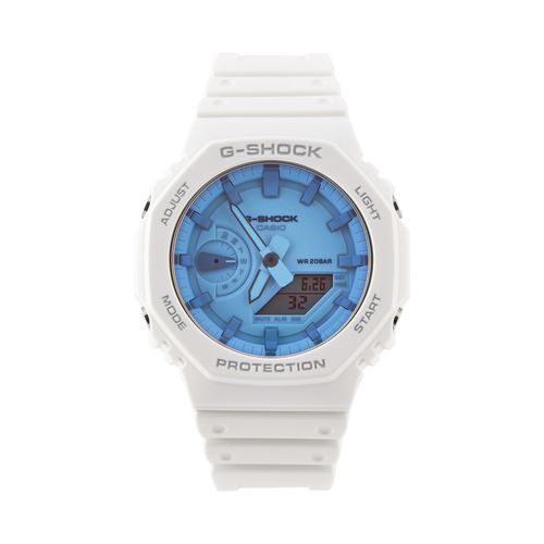 Montre G-Shock Beach Time Lapse GA-2100TL-7AER Blanc - Chaussures.fr - Modalova