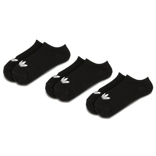 Lot de 3 paires de chaussettes basses unisexe adidas Trefoil Liner S20274 Black/Black/White - Chaussures.fr - Modalova
