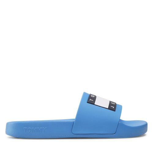 Mules / sandales de bain Tommy Jeans Flag Pool Sld Ess EN0EN02115 Bleu - Chaussures.fr - Modalova
