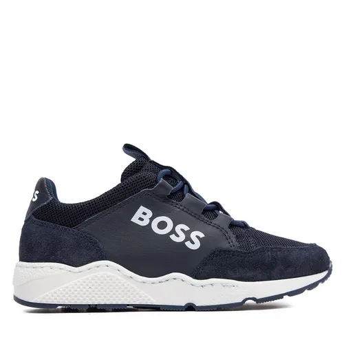 Sneakers Boss J50856 M Bleu marine - Chaussures.fr - Modalova
