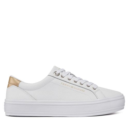 Sneakers Tommy Hilfiger Essential Vulc Leather Sneaker FW0FW07778 Blanc - Chaussures.fr - Modalova