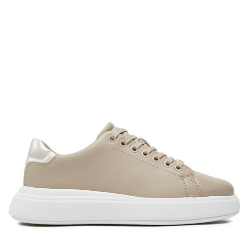 Sneakers Calvin Klein Cupsole Lace Up Leather HW0HW01987 Beige - Chaussures.fr - Modalova