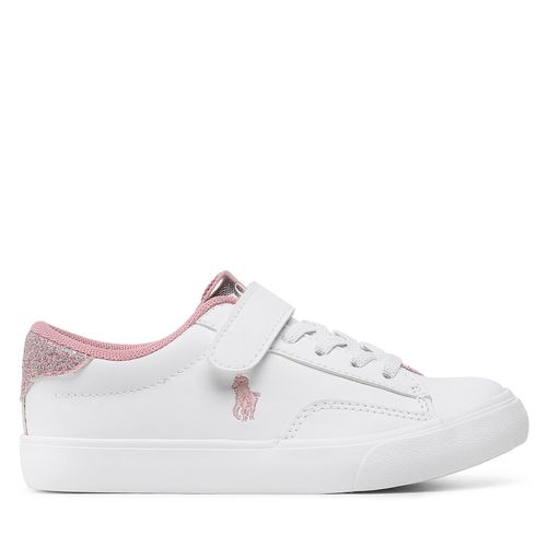 Sneakers Polo Ralph Lauren Theron V Ps RF104102 White Smooth PU/Lt Pink/Glitter w/ Lt Pink PP - Chaussures.fr - Modalova