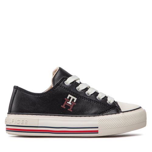 Sneakers Tommy Hilfiger Low Cut Lace-Up Sneaker T3A9-32287-1355 m Noir - Chaussures.fr - Modalova