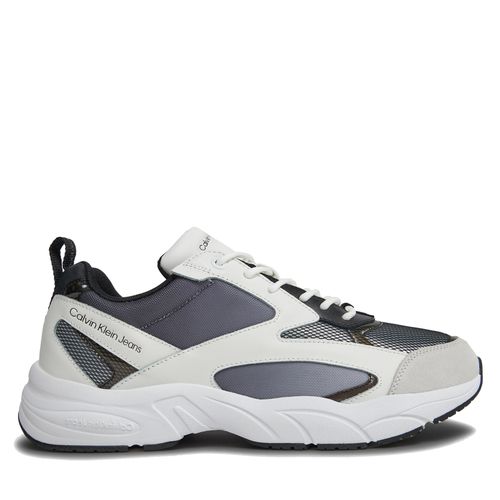 Sneakers Calvin Klein Jeans Retro Tennis Low Mix In Sat YM0YM00877 Black/Bright White 0GM - Chaussures.fr - Modalova