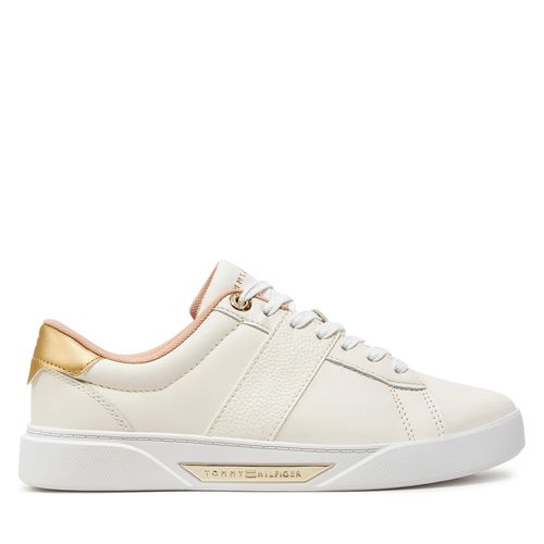 Sneakers Tommy Hilfiger Chic Panel Court Sneaker FW0FW07998 Écru - Chaussures.fr - Modalova