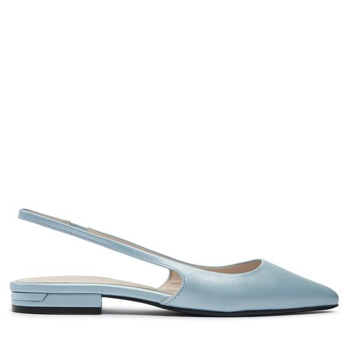 Sandales Calvin Klein Flat Slingback Pump Pearl HW0HW02120 Bleu - Chaussures.fr - Modalova