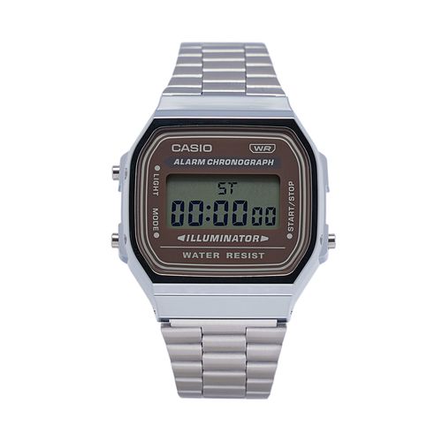 Montre Casio A168WA-5AYES Silver/Brown - Chaussures.fr - Modalova
