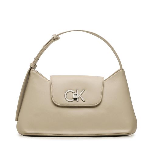 Sac à main Calvin Klein Re-Lock Shoulder Bag Md K60K610769 Beige - Chaussures.fr - Modalova